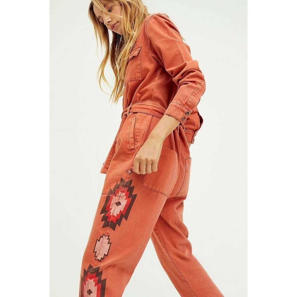 NEW FREE PEOPLE ONETEASPOON CLAUDIA ARROW JUMPSUIT - Picture 3 of 9